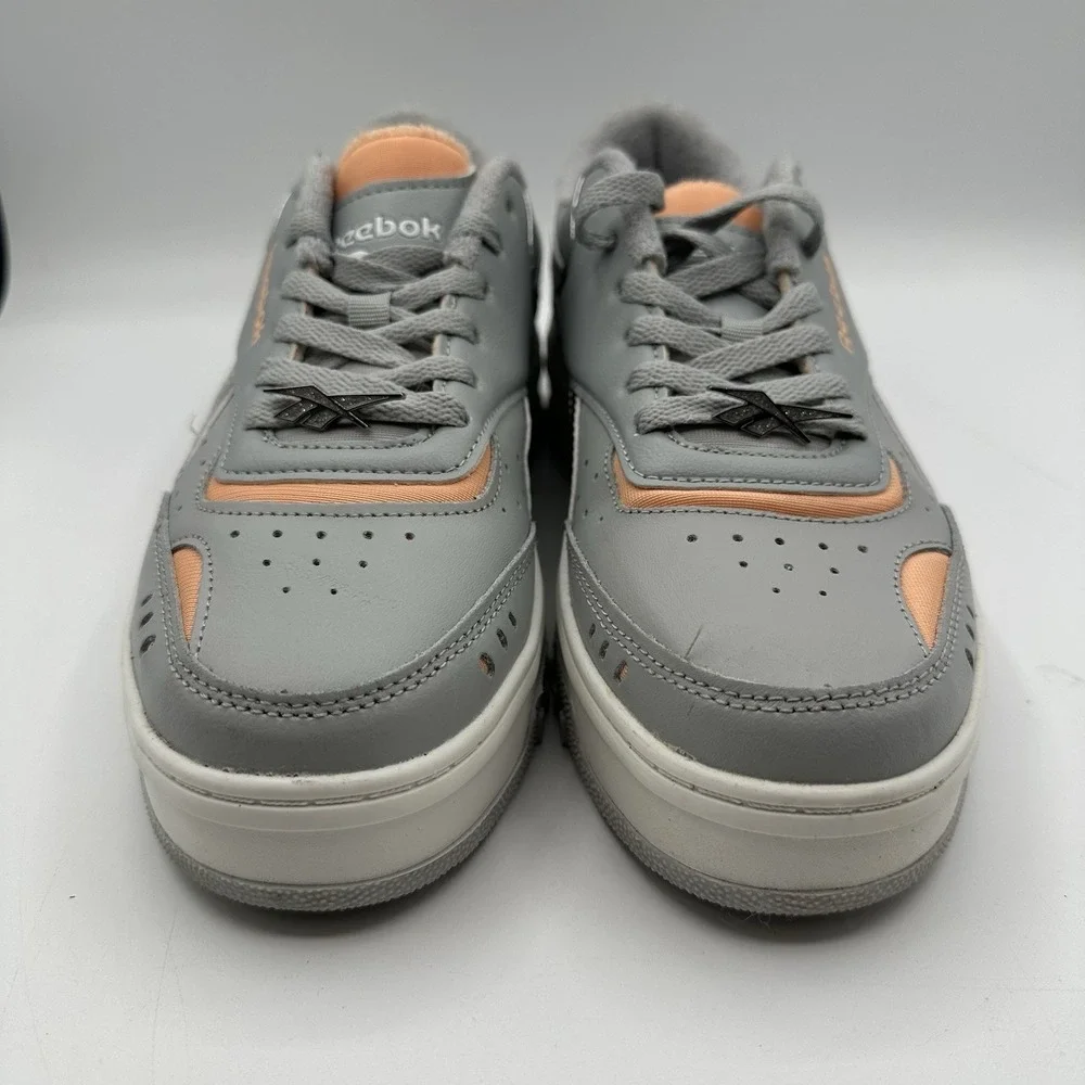 Reebok‎ Club C Double Shoes Womens 10 Blue Gray/Orange/Silver Platform Sneakers